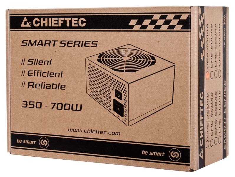 Chieftec Smart GPS-400A8 Power Supply, 20+4 pin ATX, 400 W, Black - Thumbnail 6