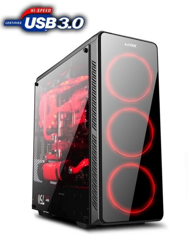 1stCool Gamer 3 Case, USB 3.0, Black - Thumbnail 3