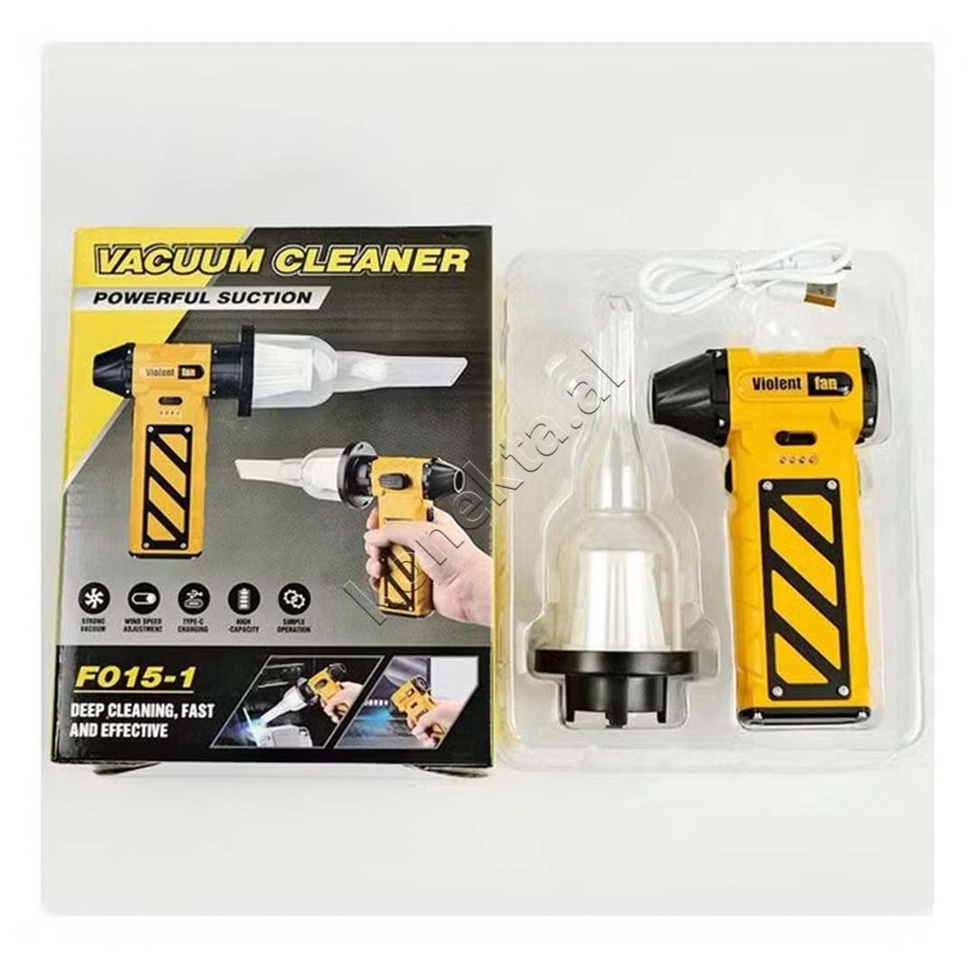 tjetertjeter Turbo Fan Vacuum Cleaner, Black/Yellow - Thumbnail 5