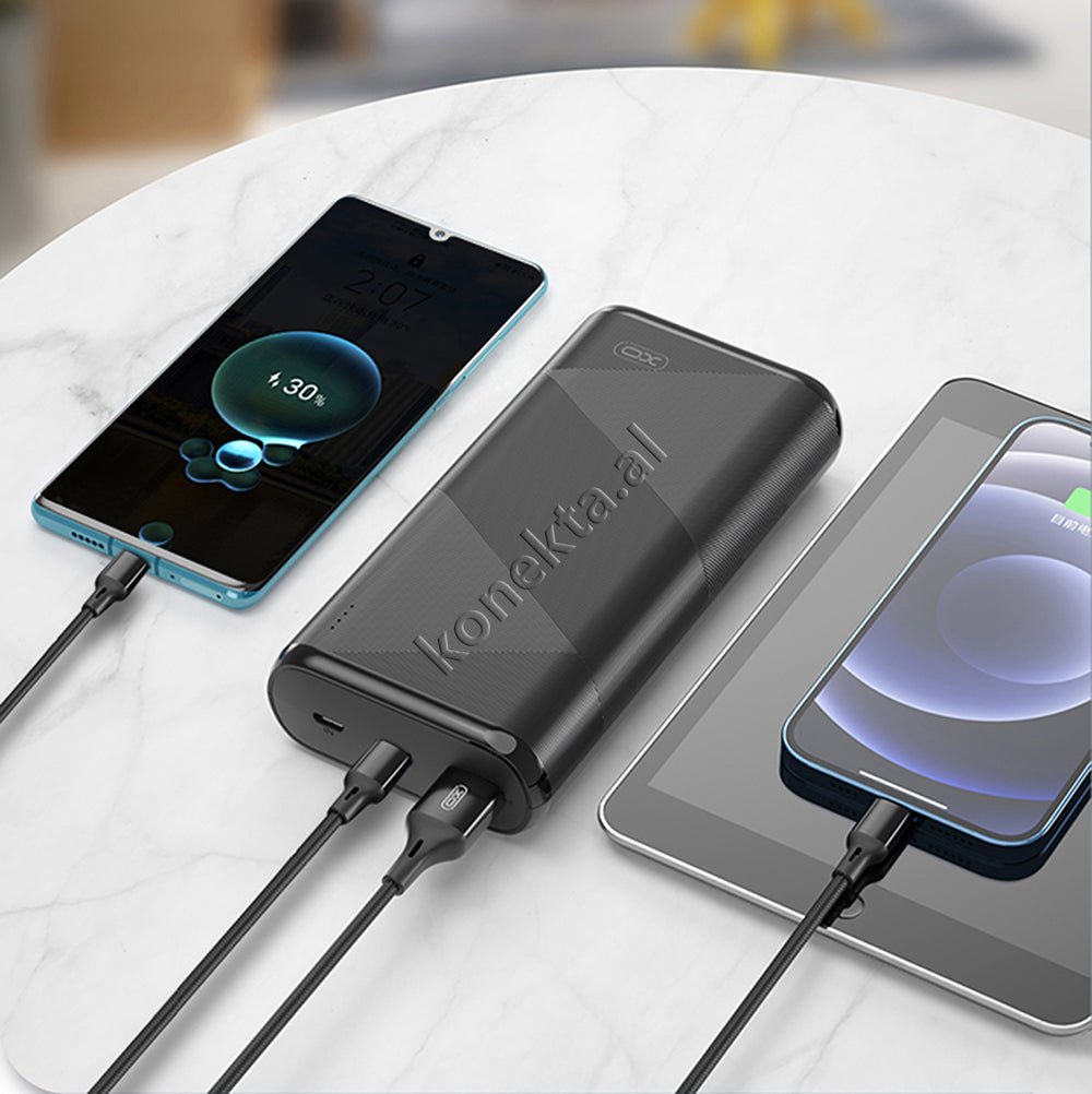 XO 20000mAh Power Bank, Black, 2 Ports - Thumbnail 4