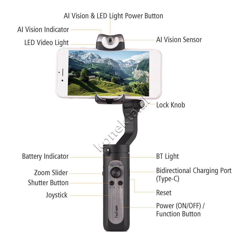 Hohem iSteady V2 Gimbal Me 3 Akse, E Zeze - Thumbnail 26
