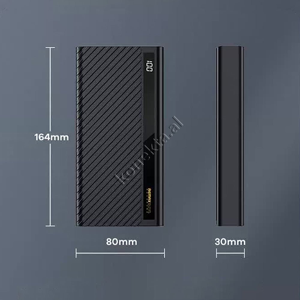 Remax 22500mAh Power Bank, 65W, 3 Ports, Black / White - Thumbnail 13