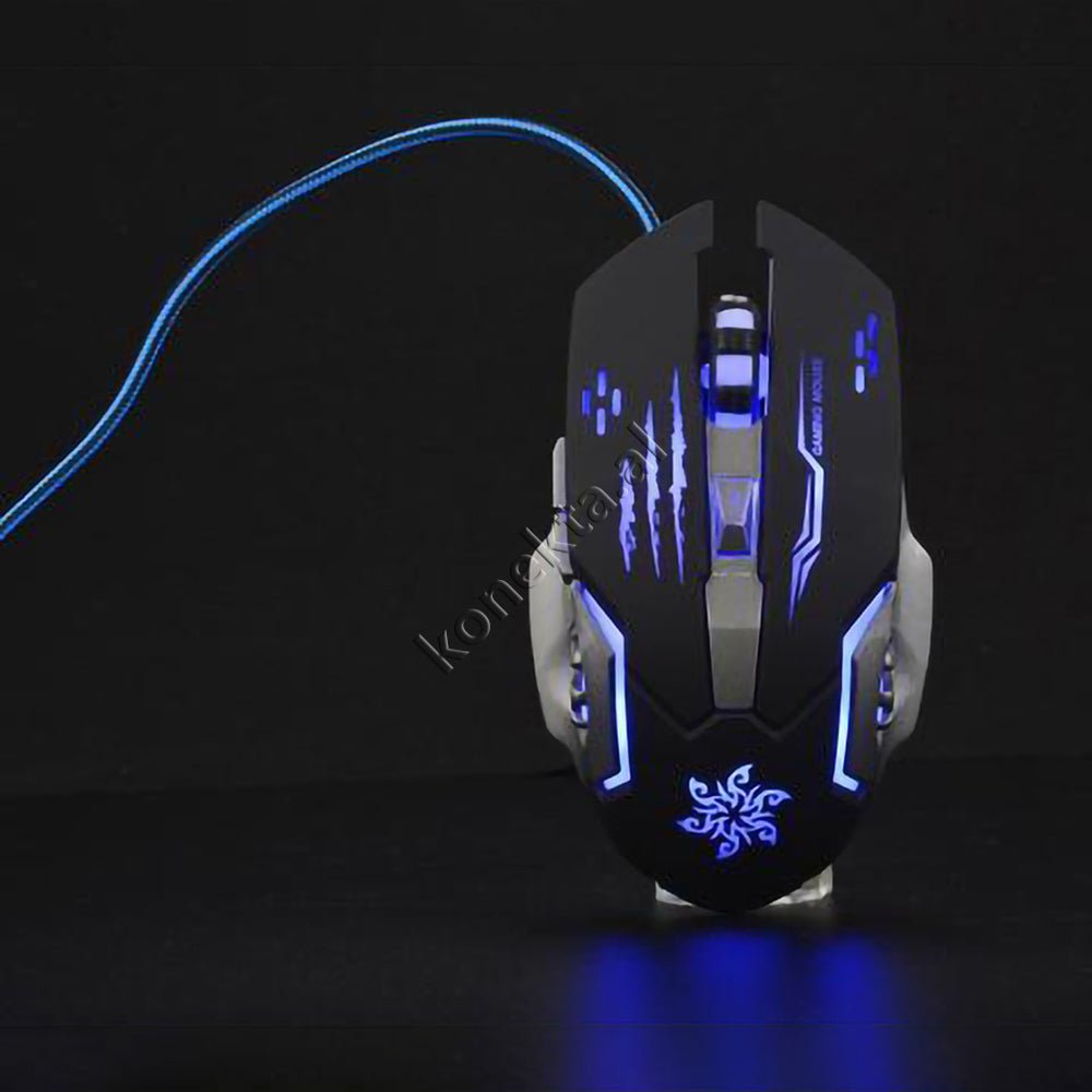 tjetertjeter X1 Gaming Mouse, Black and Grey, RGB Lighting - Thumbnail 9