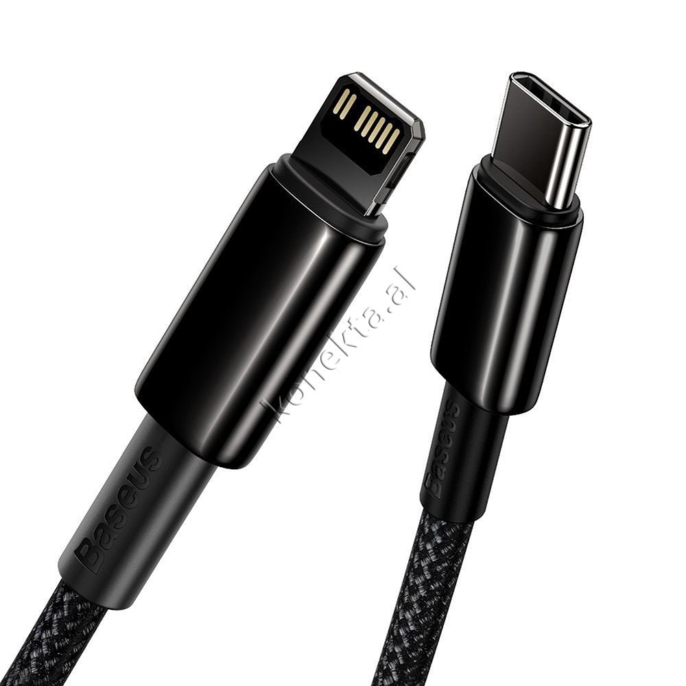 Baseus Type-C to Lightning Cable, 20W Fast Charge, 1m, Black - Thumbnail 4