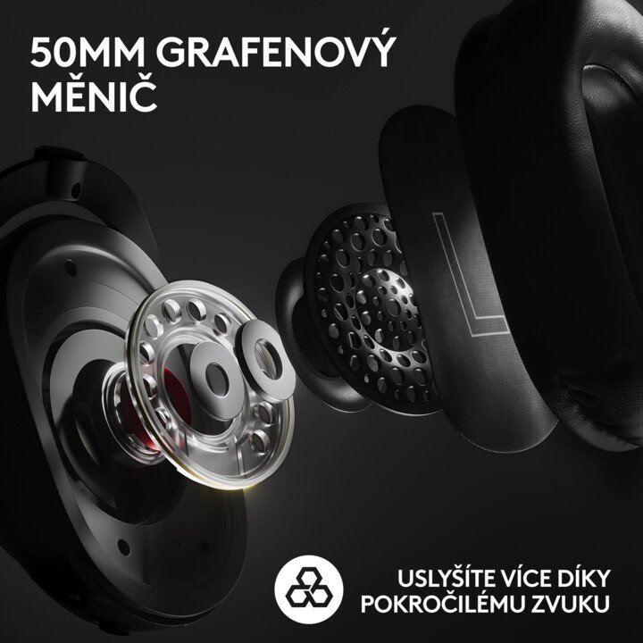 Logitech G Pro X Wireless 2 Headphones, Black - Thumbnail 3