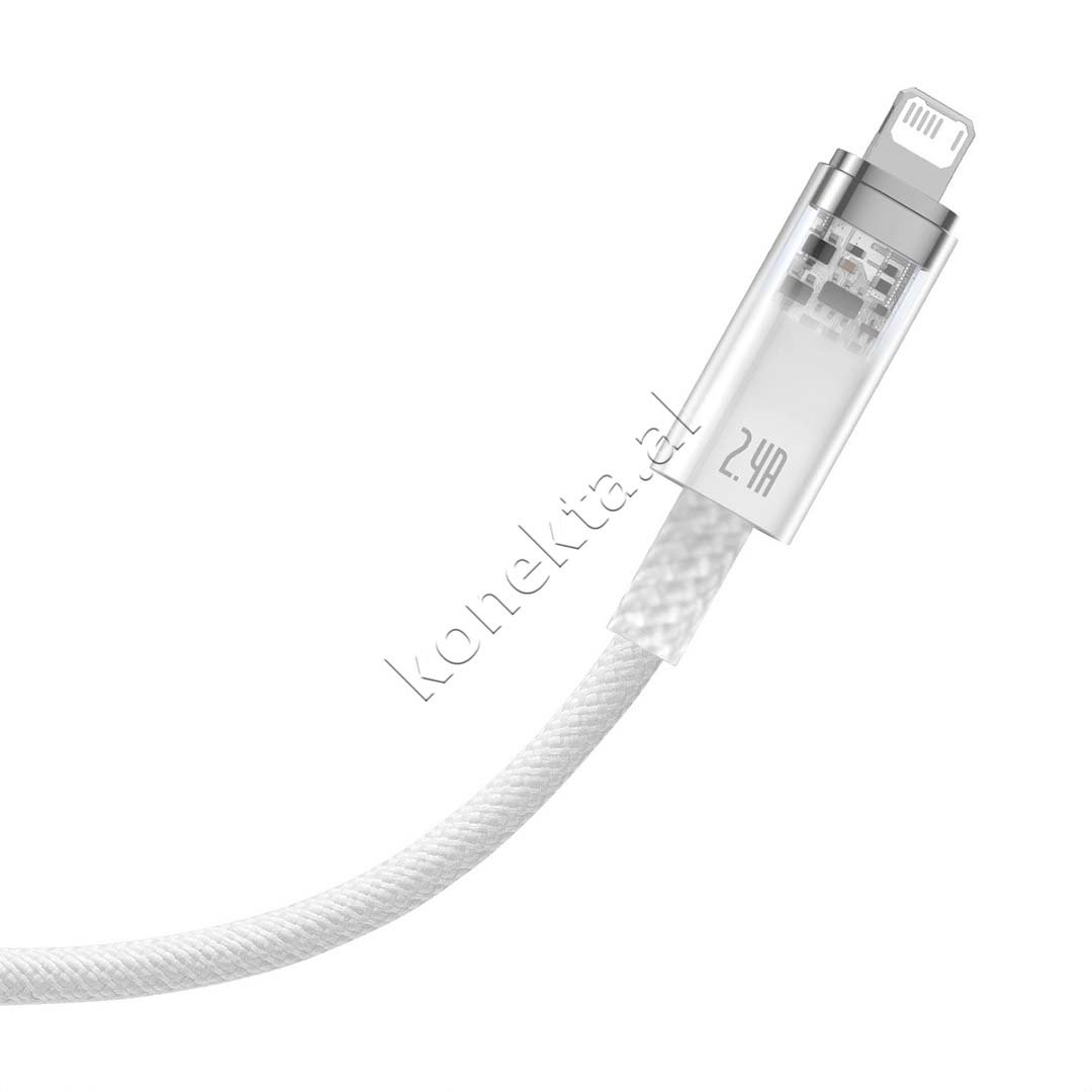 Baseus USB to Lightning Charging Cable, 2m, White - Thumbnail 3