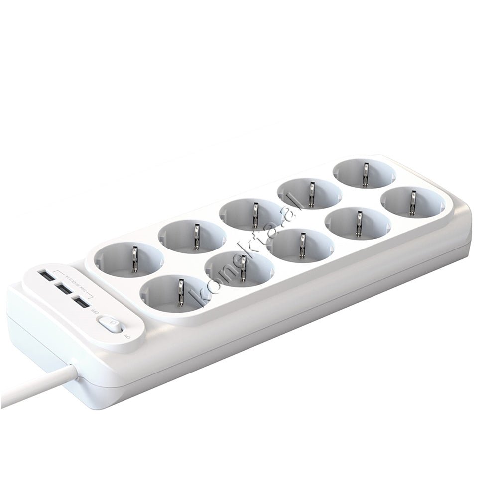XO Multiprize 10 Vendeshe Me 3 Porta USB Power Strip - Thumbnail 4