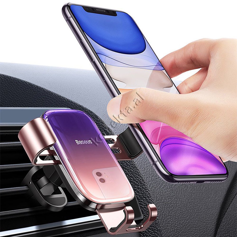 Baseus Car Phone Holder, Aluminum + ABS, Adjustable 4.7-6.5 inch - Thumbnail 8