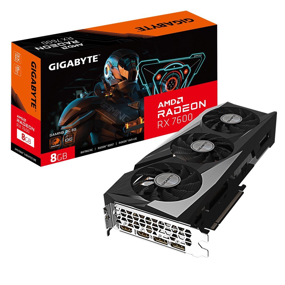 Gigabyte Radeon RX 7600 Gaming OC 8GB GDDR6 Graphics Card - Image 1