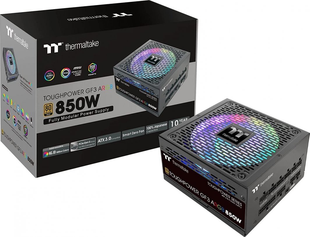 Thermaltake Toughpower GF3 ARGB PS-TPD-0850F4FAGE-1 Power Supply, 850W - Thumbnail 12
