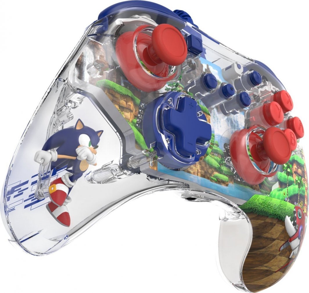 PDP RealMz Sonic Green Hill Zone Controller, Wired, Multicolor - Thumbnail 4