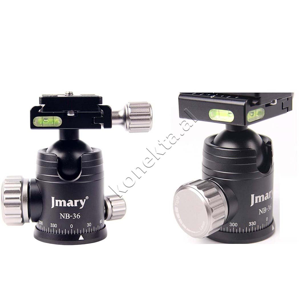 Jmary Trekëmbësh Tripod Profesional me Kokë Hidraulike i Çmontueshëm si Monopod dhe Gjatësi e Kënd Të Gradueshëm për Kamera, Telefon, Tablet, GoPro, SLR - Thumbnail 11