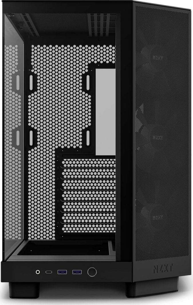 NZXT H6 Flow Case, Black - Thumbnail 2