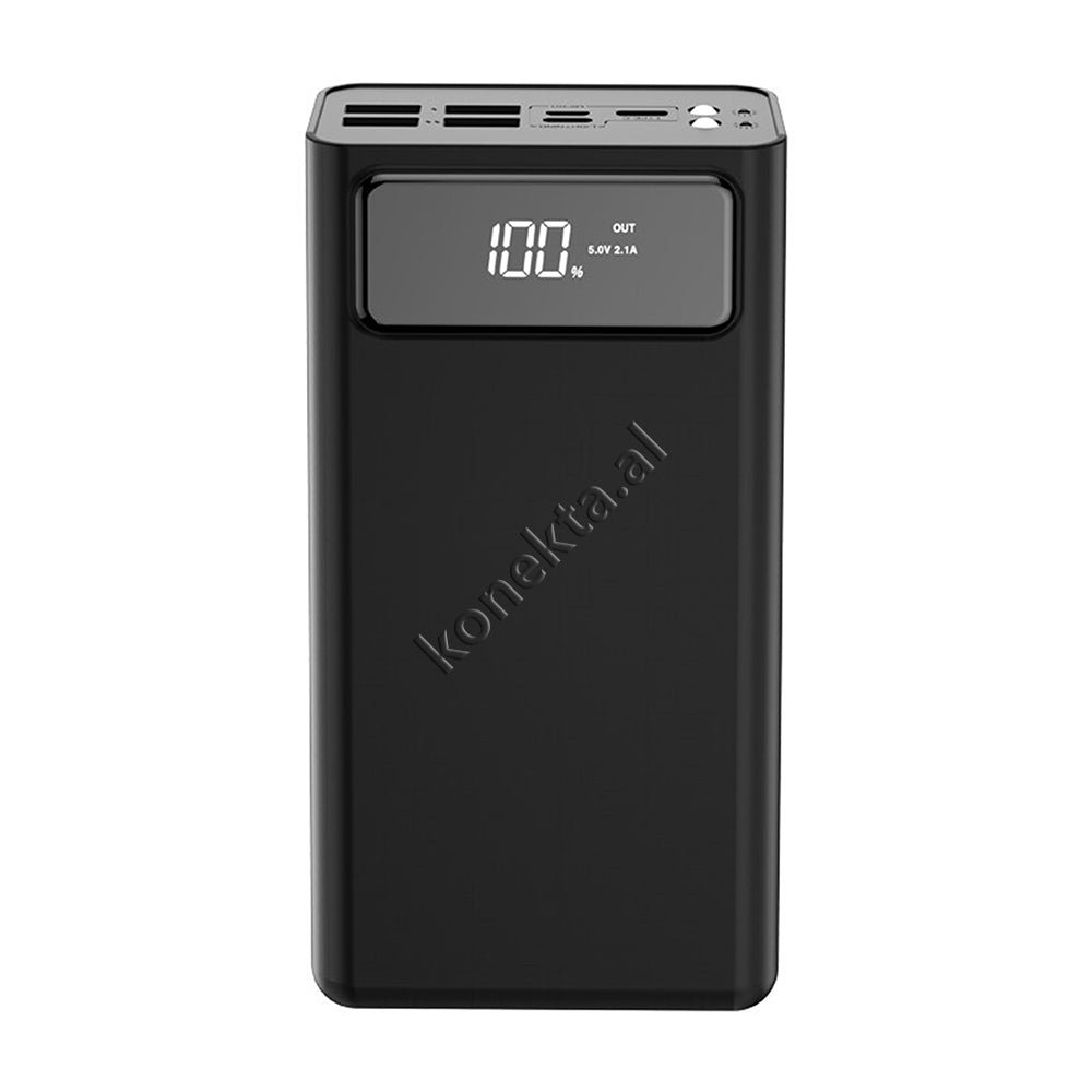 XO 50000mAh Power Bank, 4 Ports, Black - Image 1