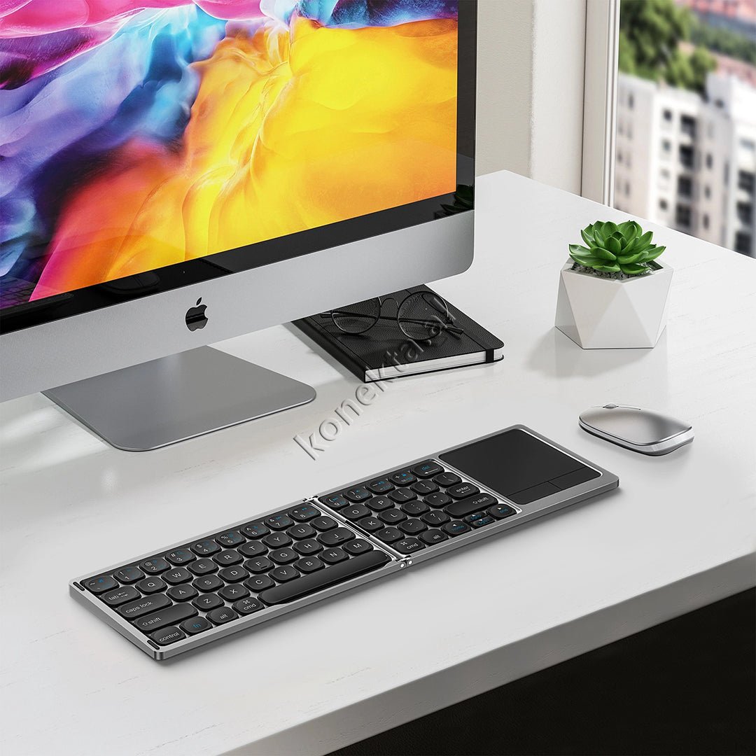 WiWU Wireless Keyboard with Touchpad Foldable Bluetooth - Thumbnail 3