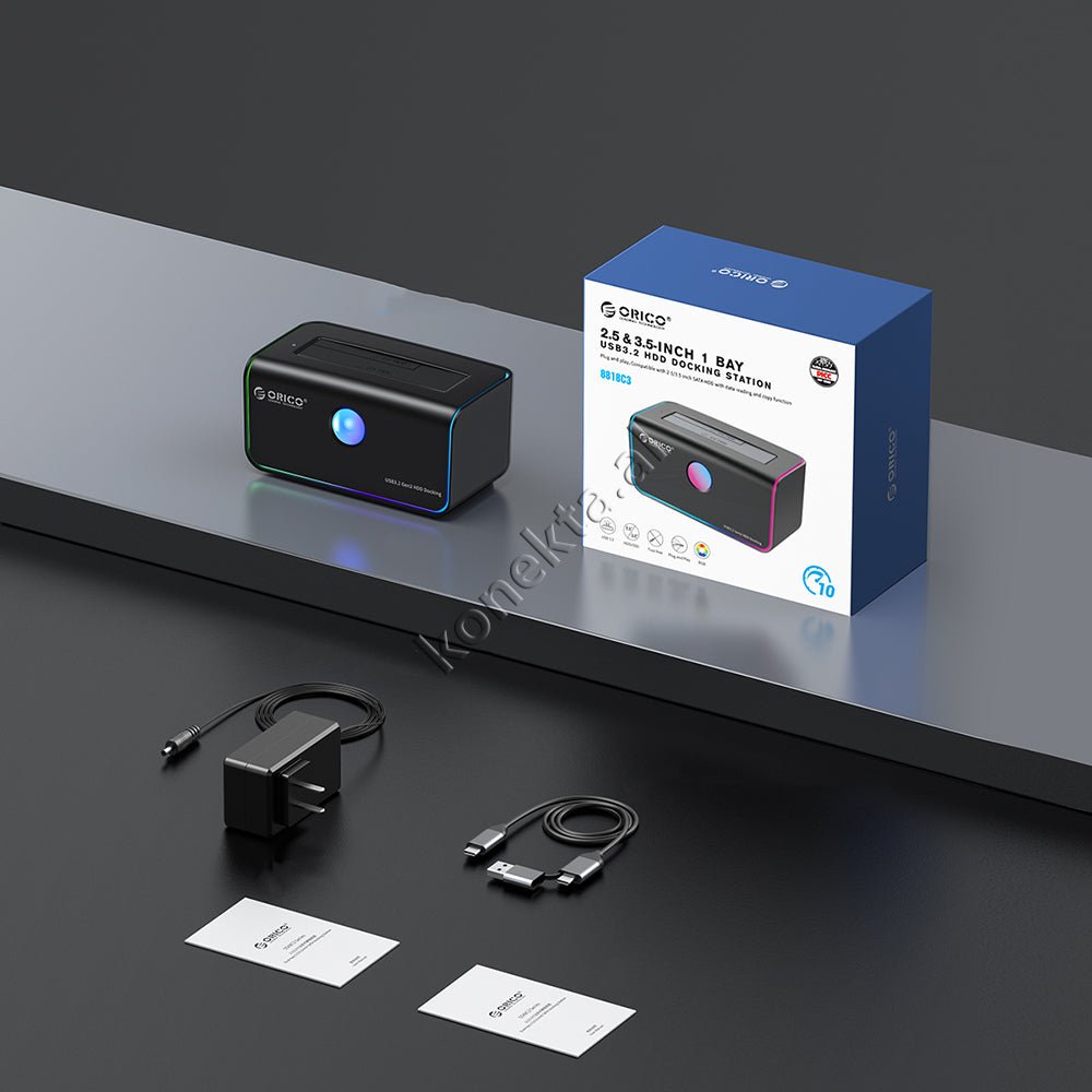Orico Hard Disk Reader 3.5" / 2.5" with Type-C Port and RGB Light - Thumbnail 19