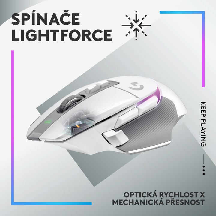 Logitech G502 X Plus Mouse, White - Thumbnail 2