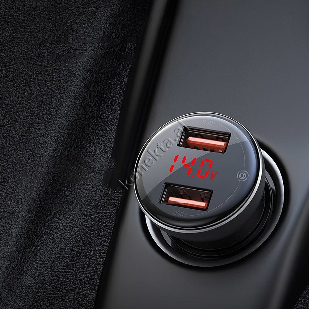 Baseus Car Charger, Black, 45W, With USB Type-C Cable - Thumbnail 10