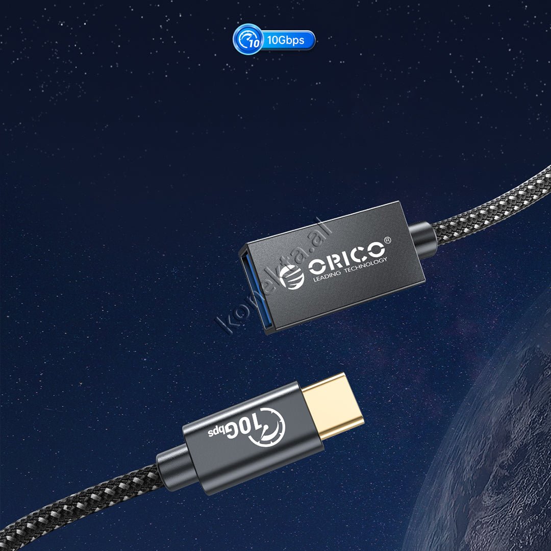 Orico Type-C to USB3.1 Cable, Female, GEN2, 10Gbps, 60W, 0.3m - Thumbnail 9