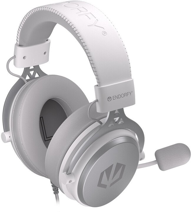 Endorfy Viro Plus Headphones USB Onyx White, White - Thumbnail 9