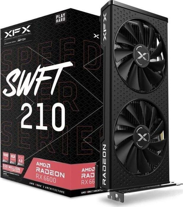XFX Radeon RX 6600 Speedster SWFT 210 Core Gaming Graphics Card, 8GB GDDR6 (RX-66XL8LFDQ) - Image 1