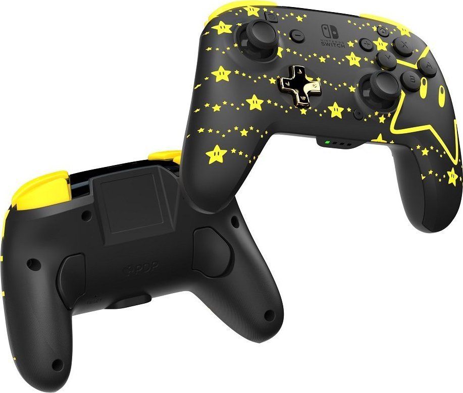 PDP Rematch Super Stars Glow Controller, Wireless, Black / Yellow - Thumbnail 7