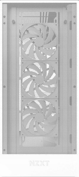 NZXT H7 Flow Case, White, Midi Tower - Thumbnail 2