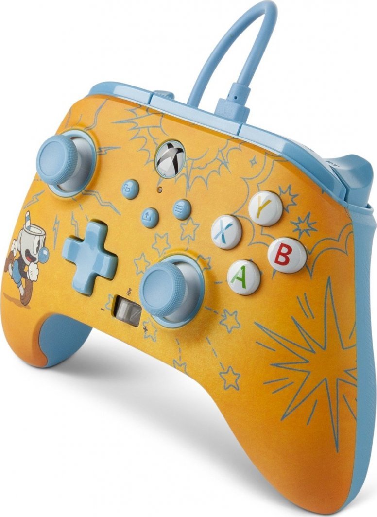 PowerA XS Enhanced Cuphead Controller, Wired, Yellow - Thumbnail 3