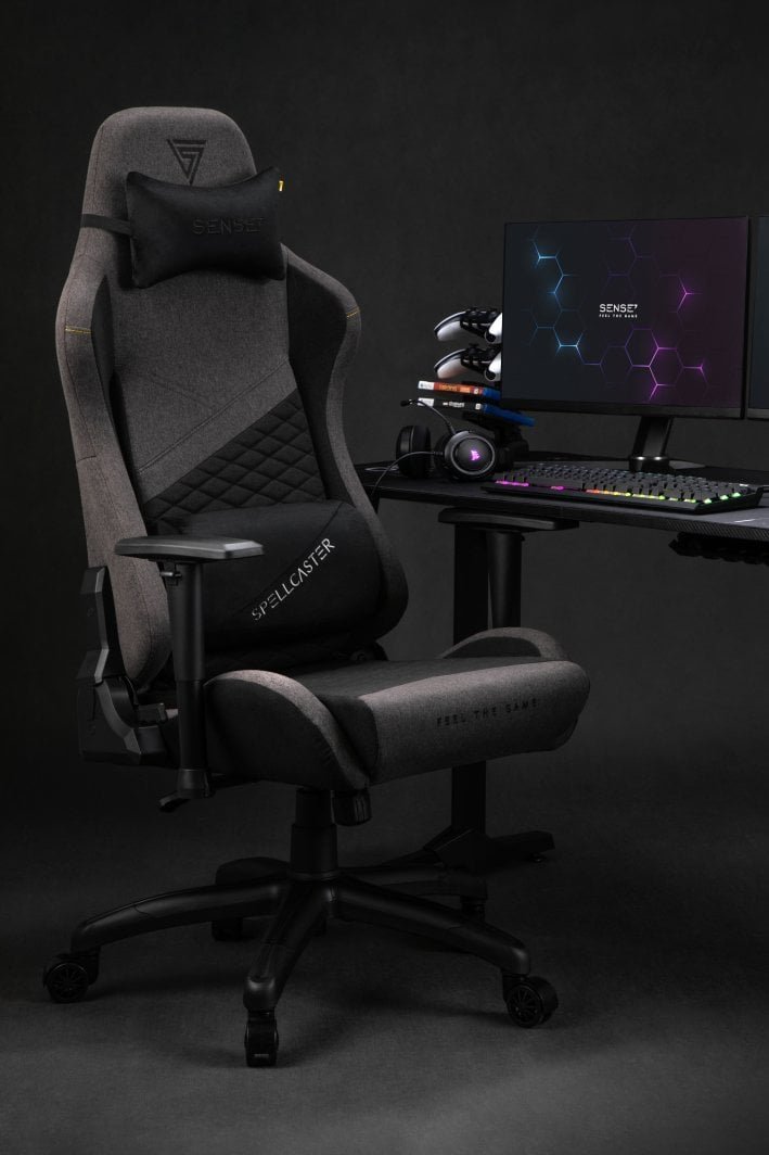 SENSE7 Spellcaster Senshi Edition Gaming Chair, XL, Grey - Thumbnail 13
