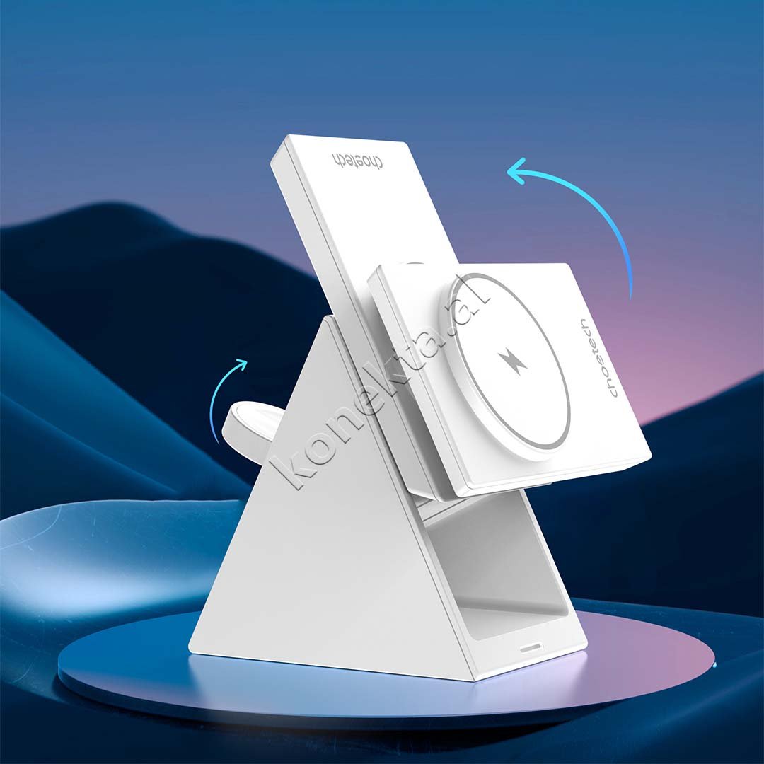 Choetech Wireless Magnetik 3 Ne 1 Wireless Charger - Thumbnail 5
