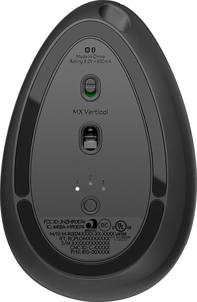 Logitech MX Vertical Mouse, Black - Thumbnail 5