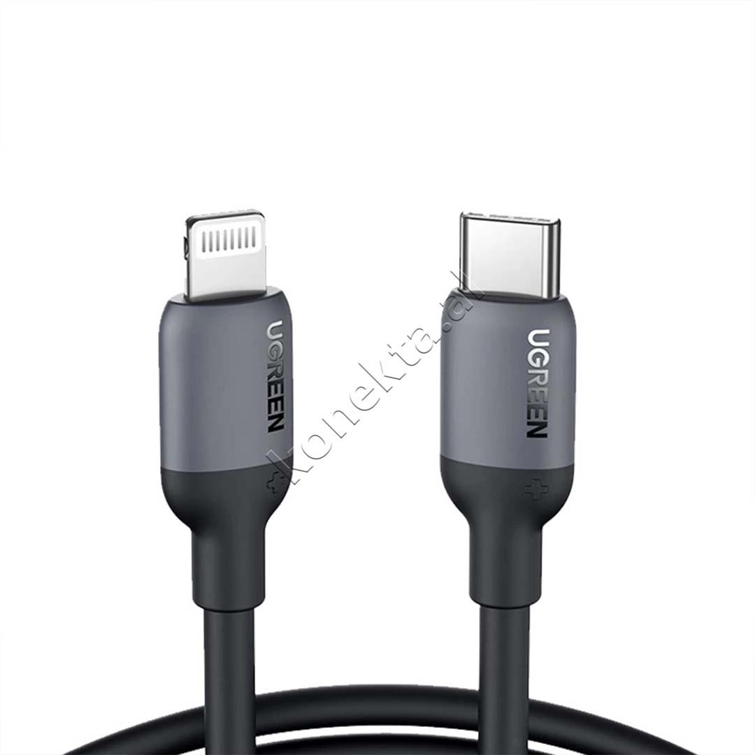 UGreen USB-C to Lightning Cable, 20W, 1m, Grey - Thumbnail 8