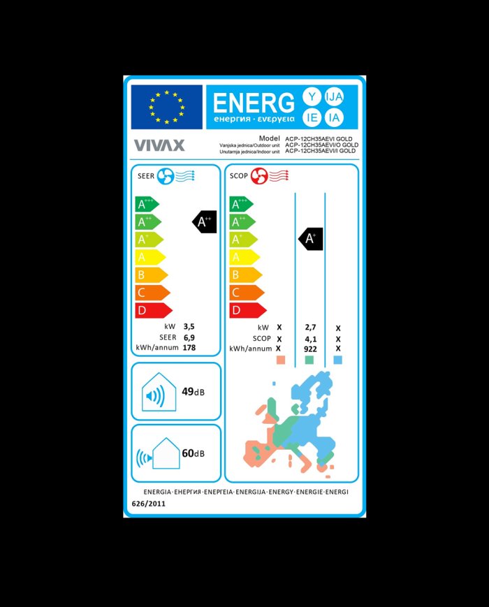VIVAX ACP-12CH35AEVI Gold Air Conditioner - Thumbnail 4
