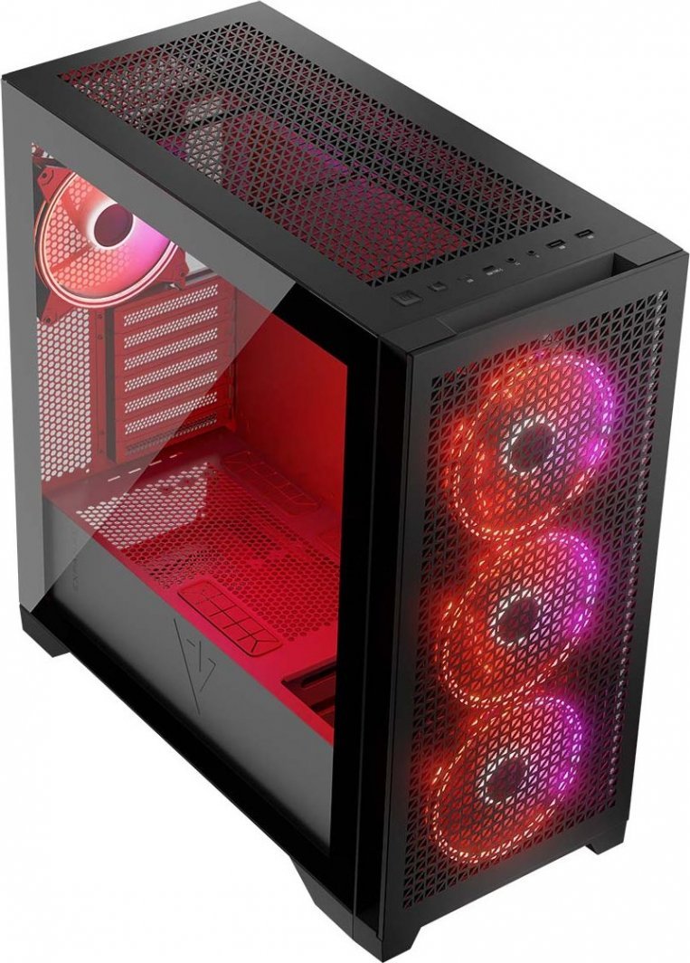 Modecom Volcano Expanse T Apex ARGB Case, Black, Midi Tower - Thumbnail 2