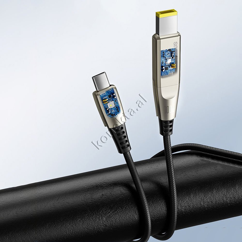 Baseus 2 Ne 1 Type-C Dhe Adaptor Laptopi Lenovo Cable, 100W, 2m, Black - Thumbnail 16