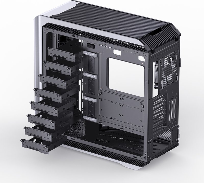 Jonsbo D500 ARGB Case, Black and Silver, Full Tower - Thumbnail 14