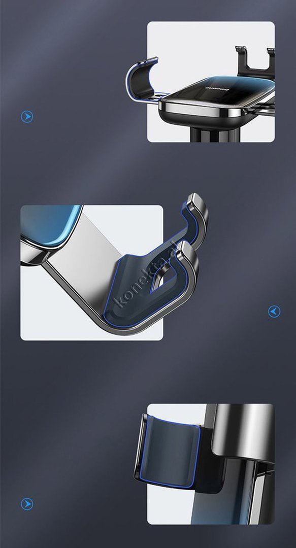 Baseus Car Phone Holder, Aluminum and ABS - Thumbnail 18
