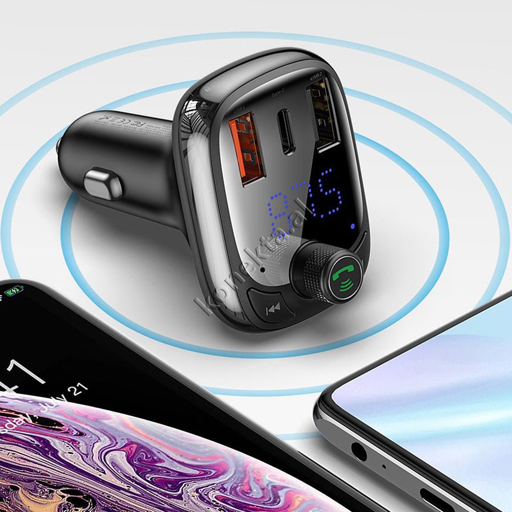Baseus Karikues I Shpejte 36w Makine Me Mp3 Me Bluetooth Dhe Panel Digjital - Thumbnail 18