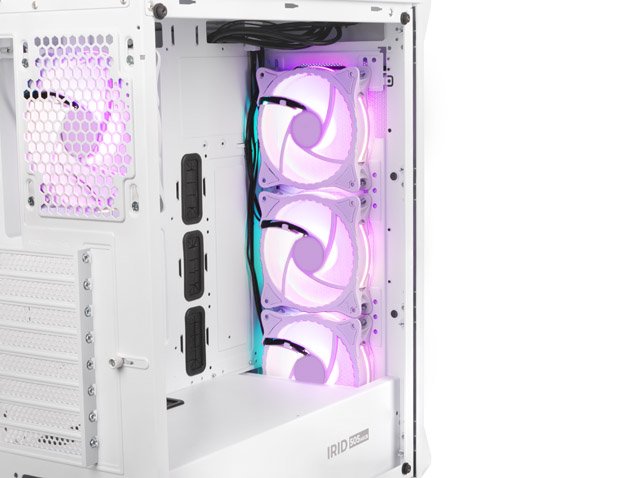 Genesis IRID 505 Case, Mid, Tower, White - Thumbnail 4