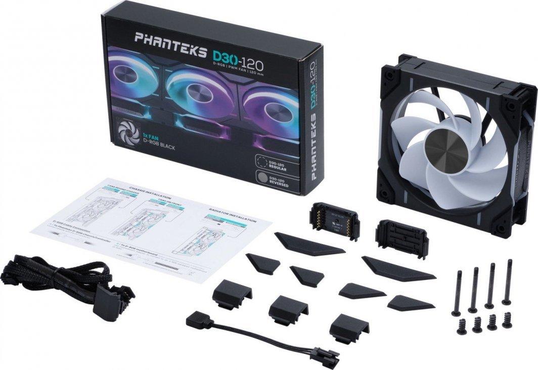 Phanteks D30-120 D-RGB Reverse Fan, 120 mm - Thumbnail 8