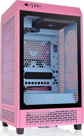 Thermaltake The Tower 200 Case, Bubble Pink, Mini Tower - Thumbnail 4