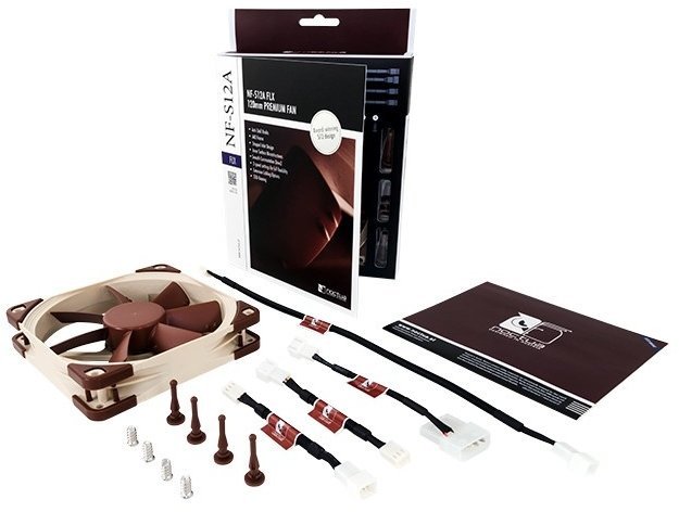 Noctua NF-S12A FLX Fan, 120 mm, Brown - White - Thumbnail 4