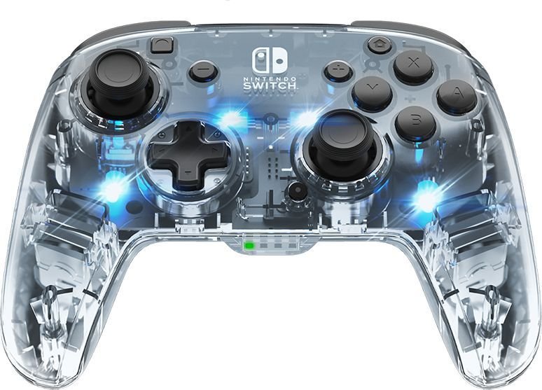 PDP Afterglow Deluxe Controller, Wireless, Transparent - Image 1
