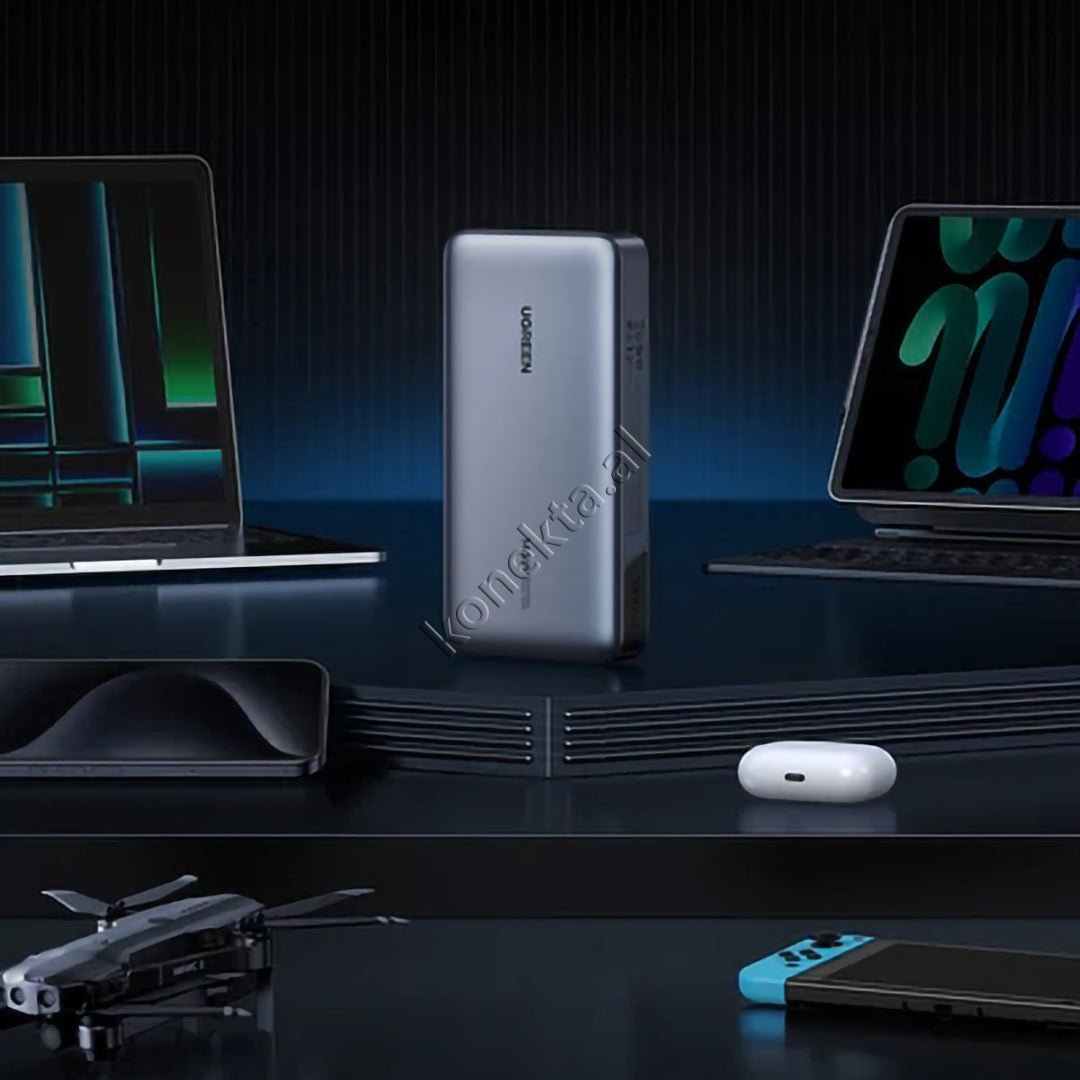 UGreen 25000mAh Power Bank, Black, 3 Ports, Fast Charging 145W - Thumbnail 2