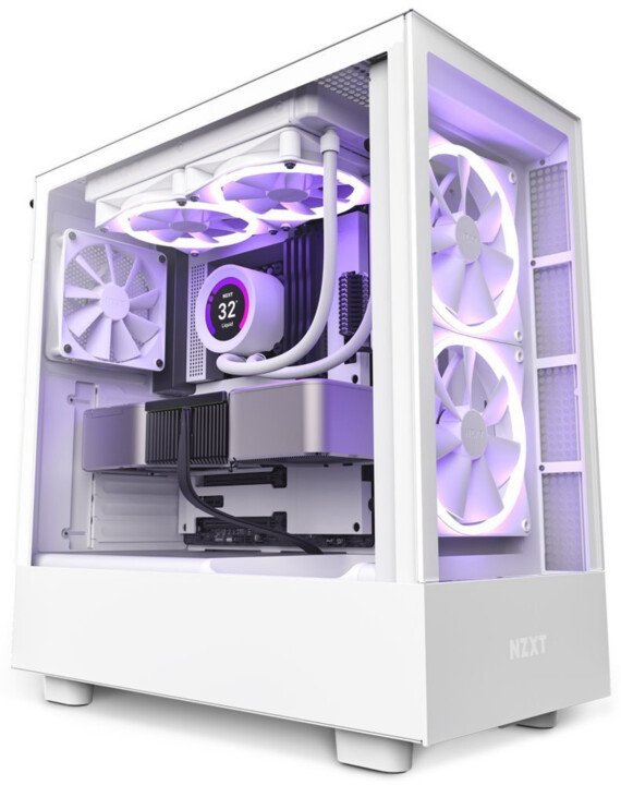 NZXT H5 Elite Case, White - Thumbnail 2
