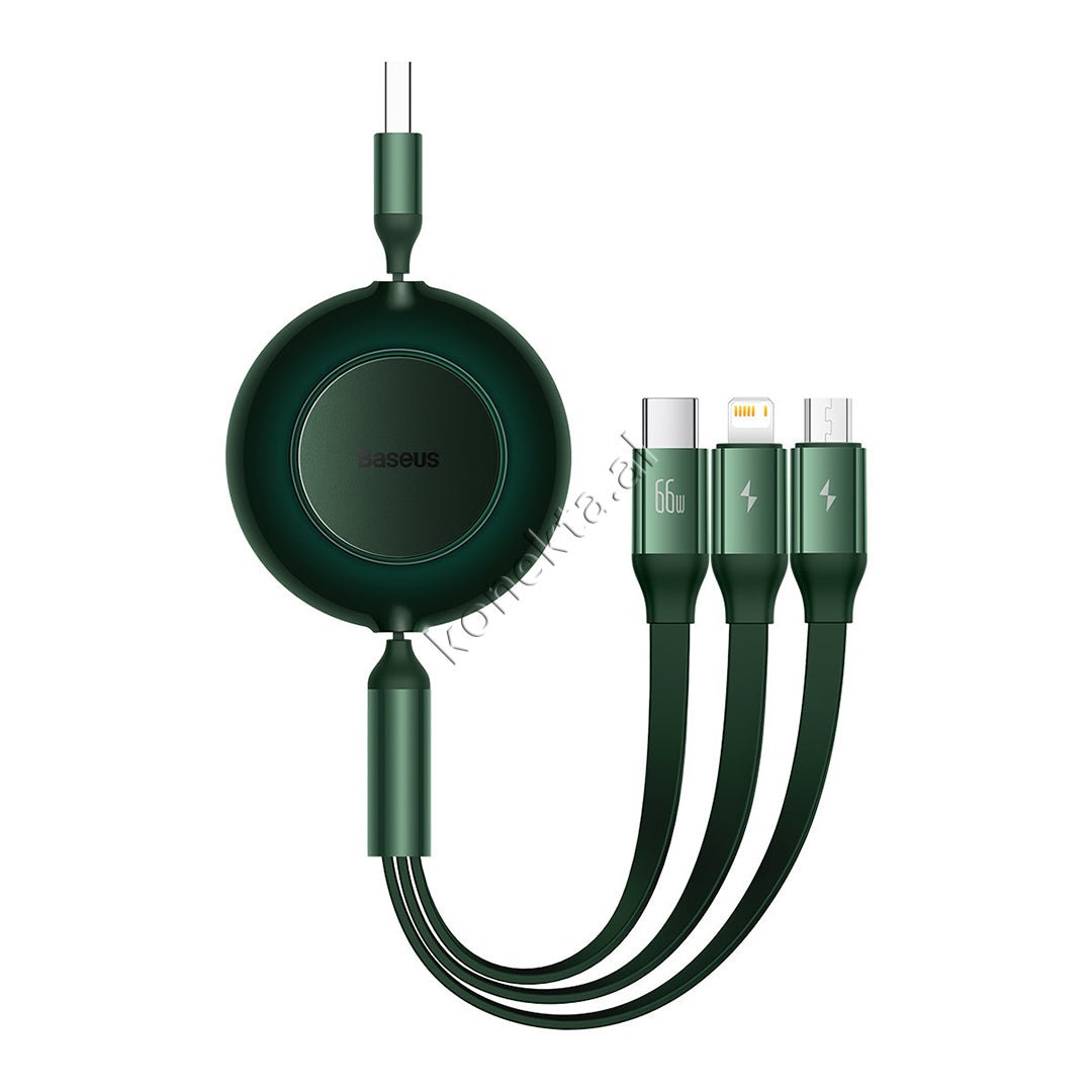Baseus 3 in 1 Charging Cable, Type-C / Lightning / Micro, 66W, 1.1m - Thumbnail 13