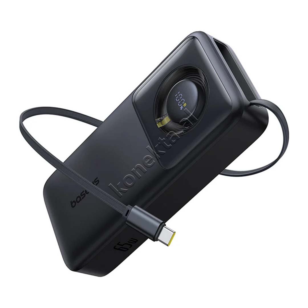 Baseus Power Bank, 20000mAh, 65W, Me Fishe Type-C Te Terheqshme - Thumbnail 3