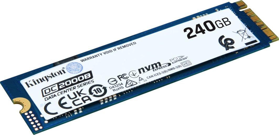 Kingston DC2000B SSD, 240GB, PCI-E x4 Gen 4 NVMe, Black - Thumbnail 2