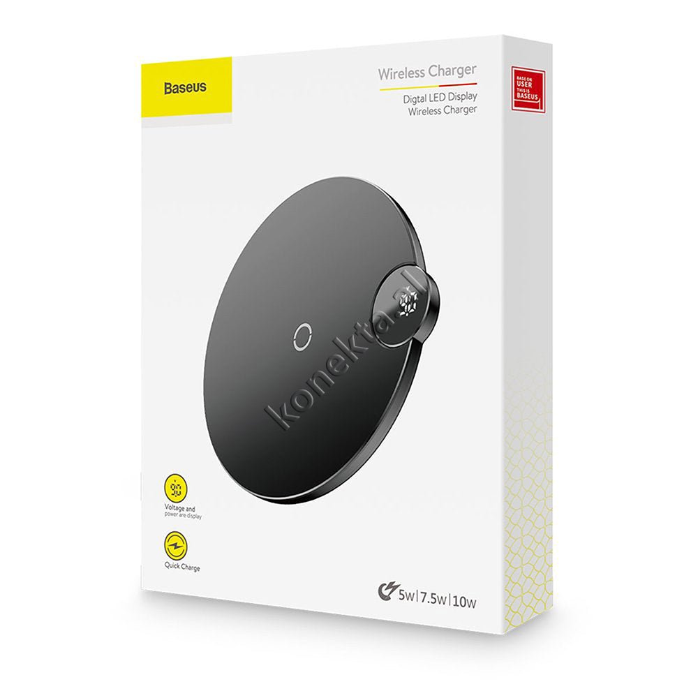 Baseus Wireless Charger with Digital LED Indicator - Thumbnail 2