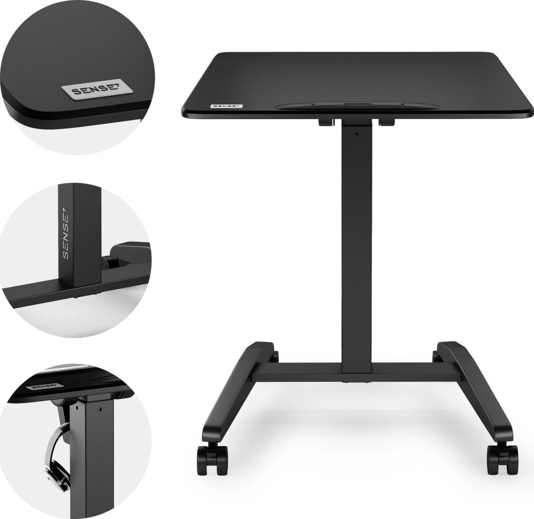 SENSE7 Mobile Table, Black - Thumbnail 4